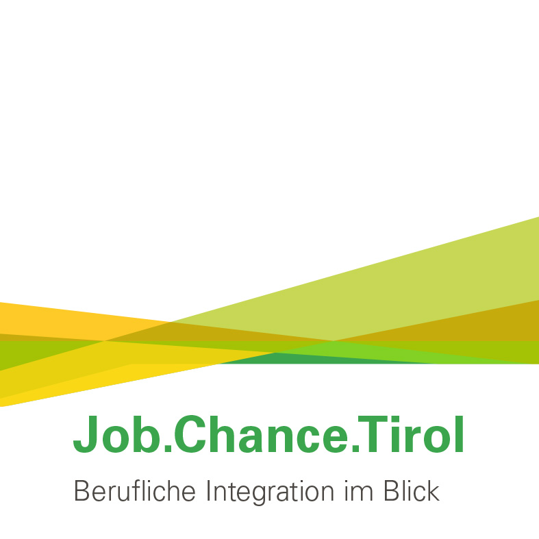 Deckblatt der Broschüre "Job.Chance.Tirol" - Berufliche Integration